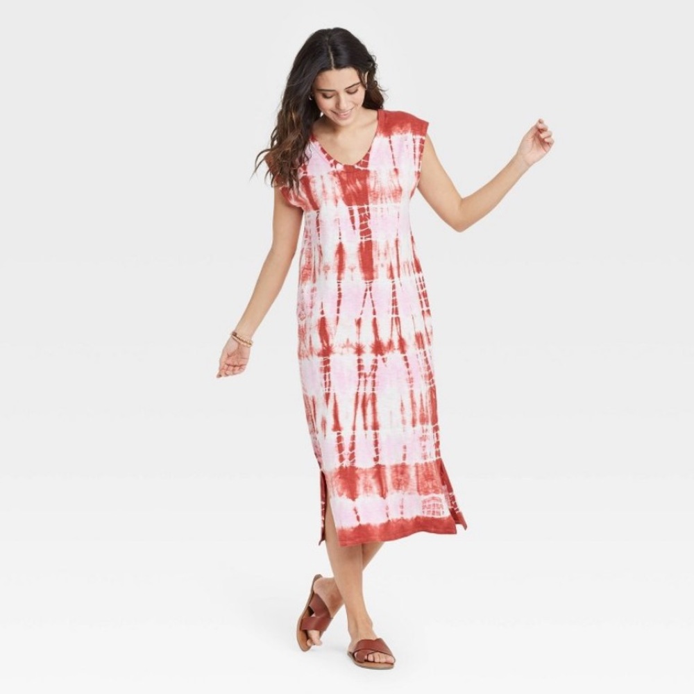 Tie-Dye Sleeveless Knit Dress